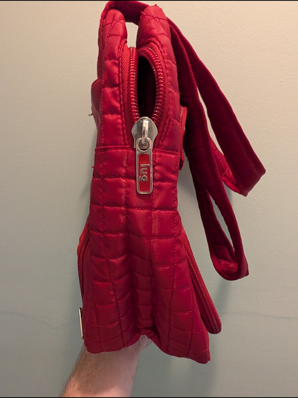 Lug Puddle Jumper Quilted Travel Tote Bag - Crimson Red (Mint Condition!) - Picture 4 of 10